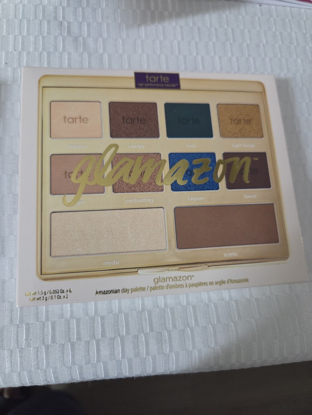tarte Glamazon Eyeshadow Palette — gold, brown, blue, green, purple